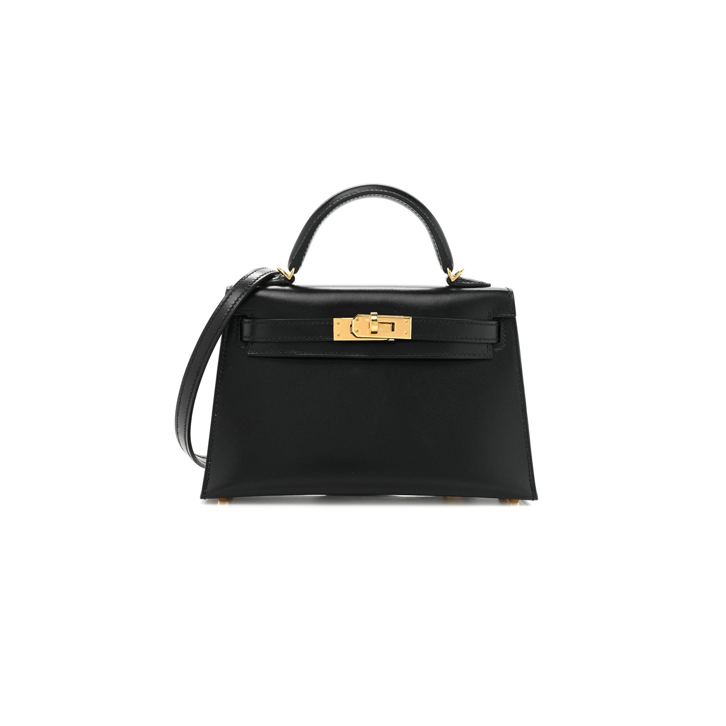 HERMÈS BOX MINI KELLY II SELLIER BLACK (19*12*5.5cm) 